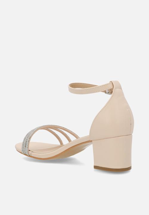 Madison® - Alice ankle tie blockheel - beige 