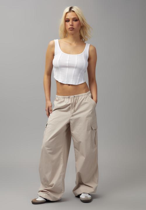 Factorie - Rib corset tank - white