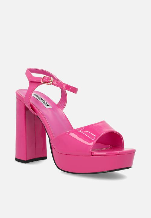 Madison® - Aubrey flatform  ankle tie blockheel sandal - hot pink