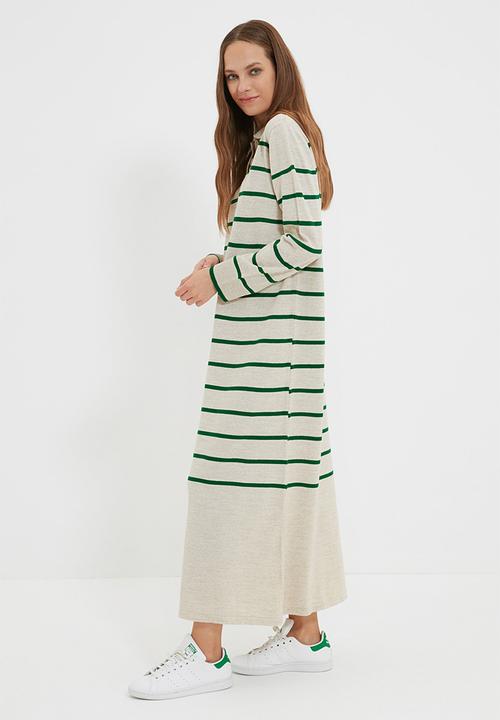 Trendyol - Modest knit maxi dress - beige