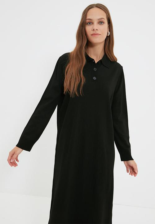 Trendyol - Modest knit maxi dress - black