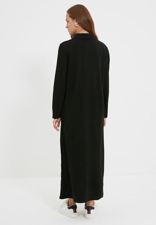 Trendyol - Modest knit maxi dress - black