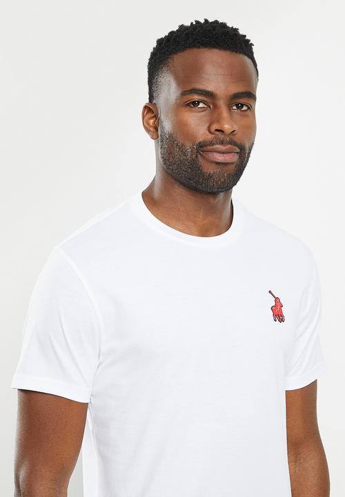 POLO - men sport short sleeve back logo tee - white