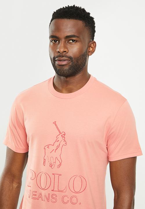 POLO - Mens pjc short sleeve logo tee - pink