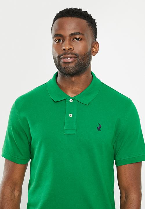 POLO - Mens classic pique short sleeves golfer - bright green