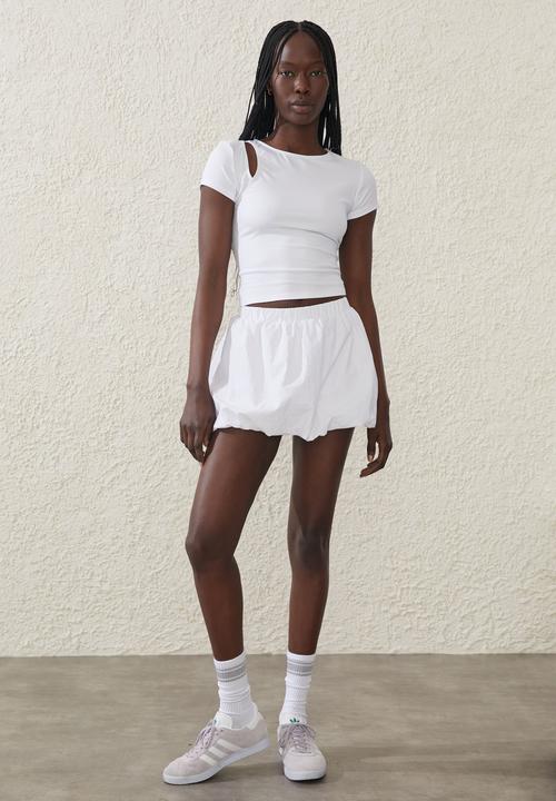 Cotton On - Active woven bubble skirt - white