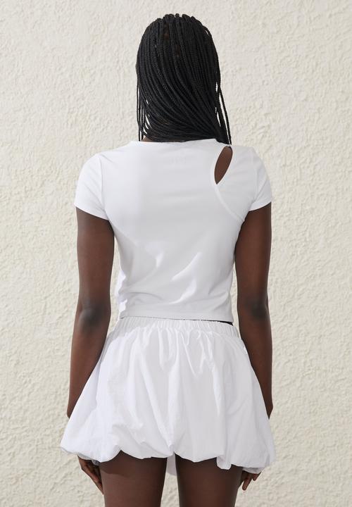 Cotton On - Active woven bubble skirt - white