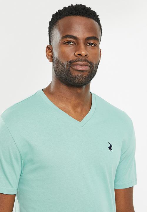 POLO - Mens V-neck short sleeve tee - light blue