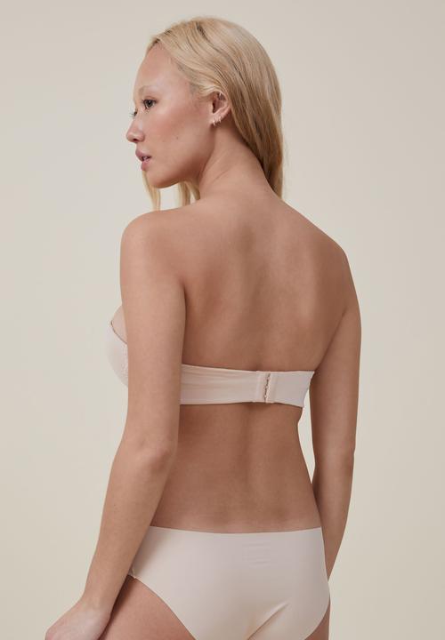 Cotton On - Everyday lace strapless push up 2 - frappe