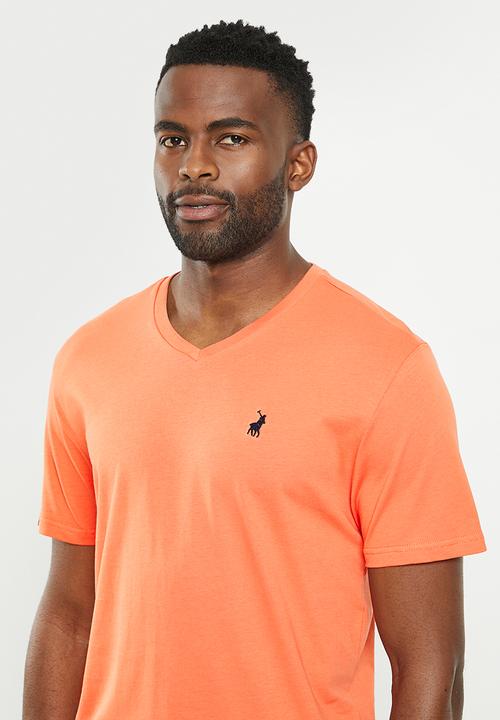 POLO - Mens V-neck short sleeve tee - taupe