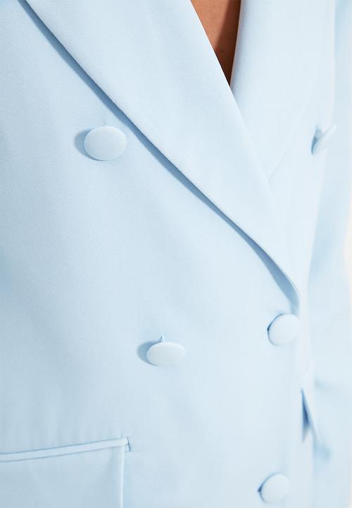 Trendyol - Double-breasted blazer - light blue