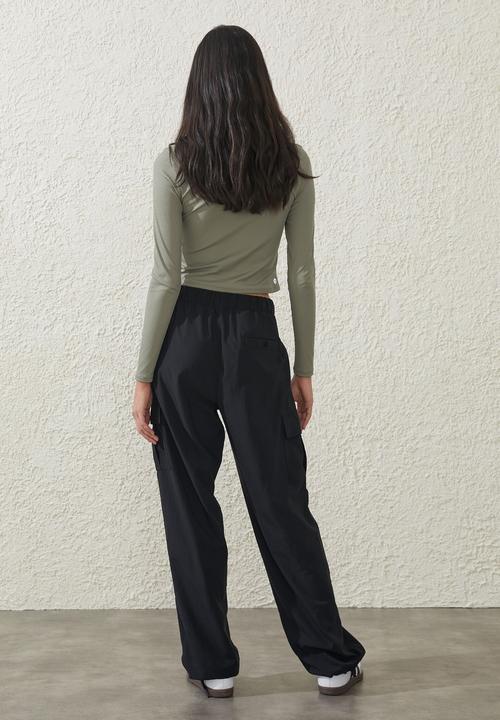 Cotton On - Woven cargo pant - black