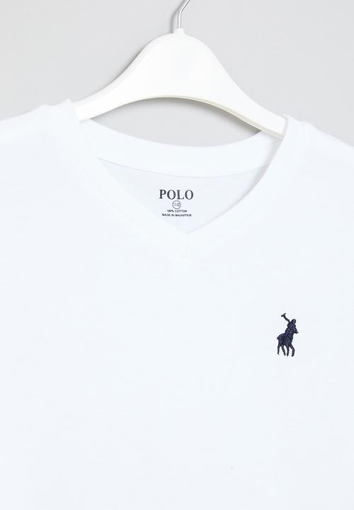 POLO - Boys james v neck tee - white