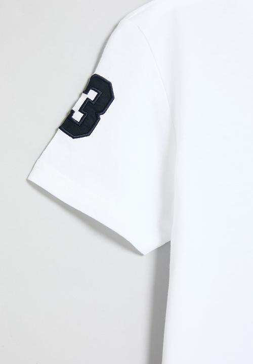 POLO - Boys james v neck tee - white