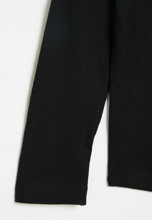 MINOTI - Girls basic on my mind graphic long sleeve top - black 