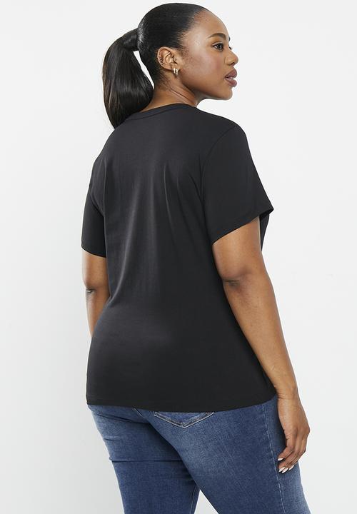 POLO - Plus kelly v-neck tee - black