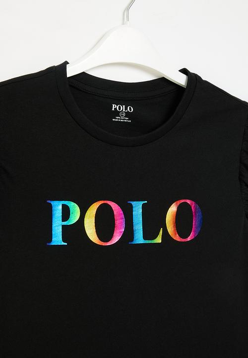 POLO - Girls chelsea printed tee - black