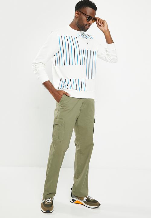 Ben Sherman - Stripe crew sweater - ivory 