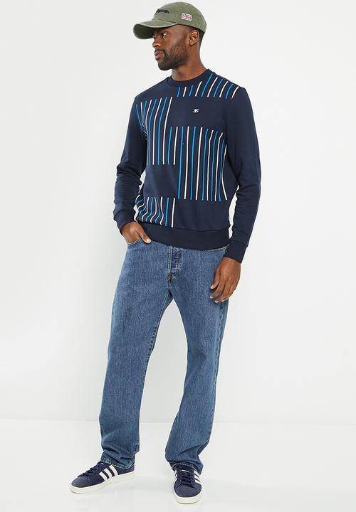 Ben Sherman - Stripe crew sweater - navy 