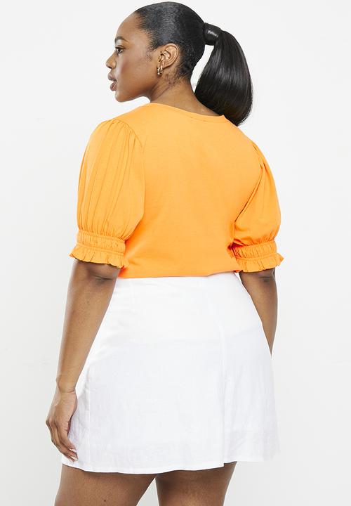Me&B - Plus puff sleeve top - mango