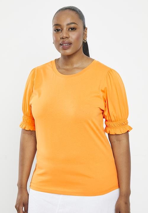 Me&B - Plus puff sleeve top - mango