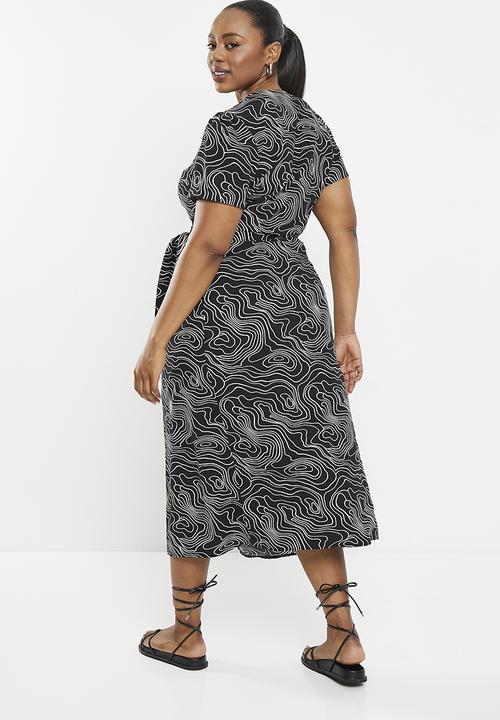 Me&B - Wrap dress - black & white