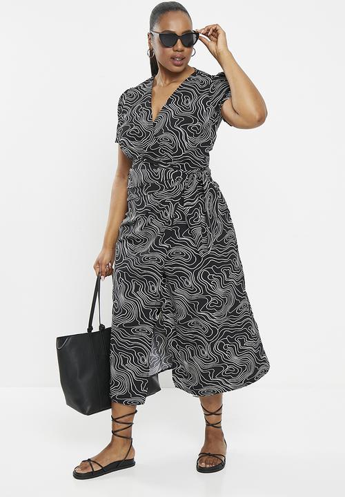 Me&B - Wrap dress - black & white