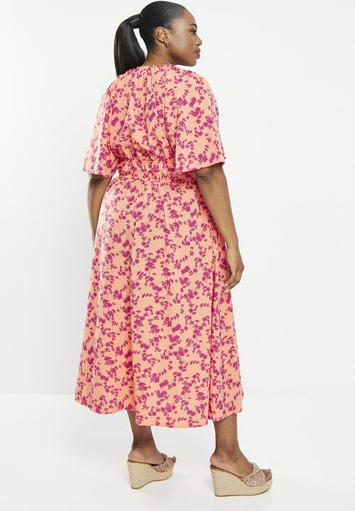 Me&B - Hannah dress - pink & peach floral