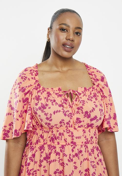 Me&B - Hannah dress - pink & peach floral