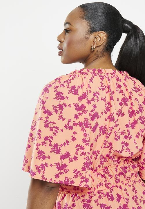 Me&B - Hannah dress - pink & peach floral