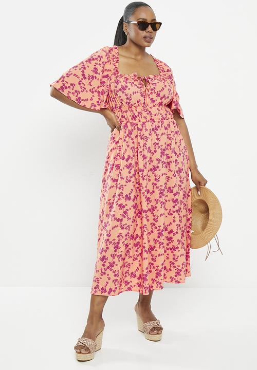 Me&B - Hannah dress - pink & peach floral