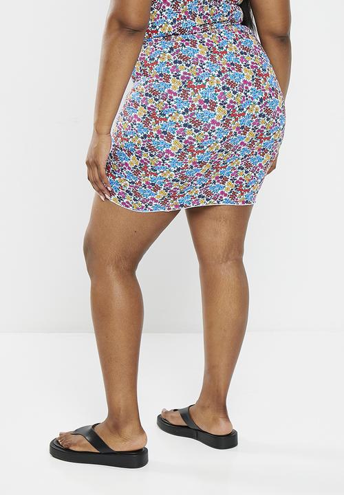 Me&B - Plus the ruched swim skirt - print floral