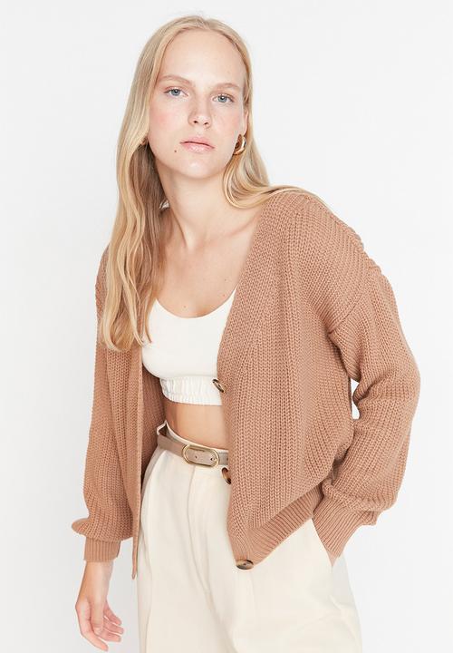 Trendyol - Regular cardigan - camel