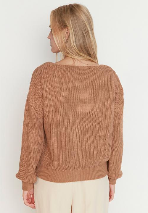 Trendyol - Regular cardigan - camel