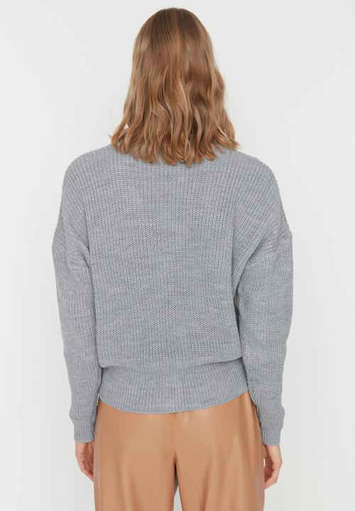 Trendyol - Basic regular cardigan - grey