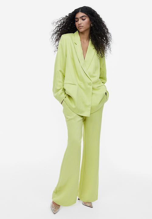 H&M - Double-breasted blazer - lime green