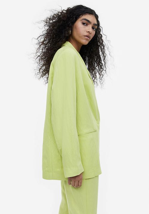 H&M - Double-breasted blazer - lime green