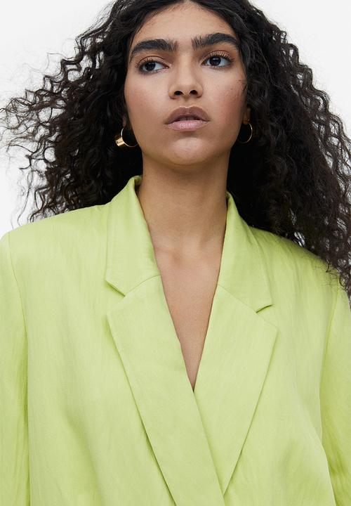 H&M - Double-breasted blazer - lime green