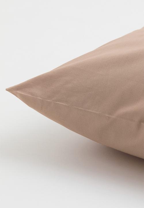 H&M - Cotton pillowcase - dark beige