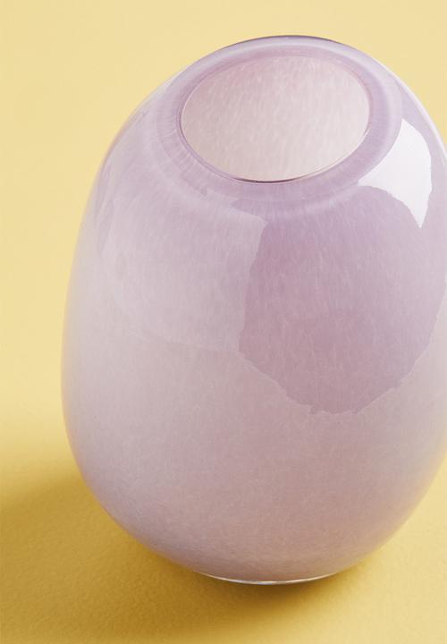 H&M - Small glass vase - light purple 