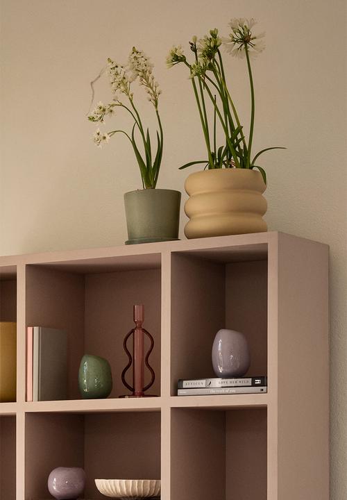 H&M - Small glass vase - light purple 