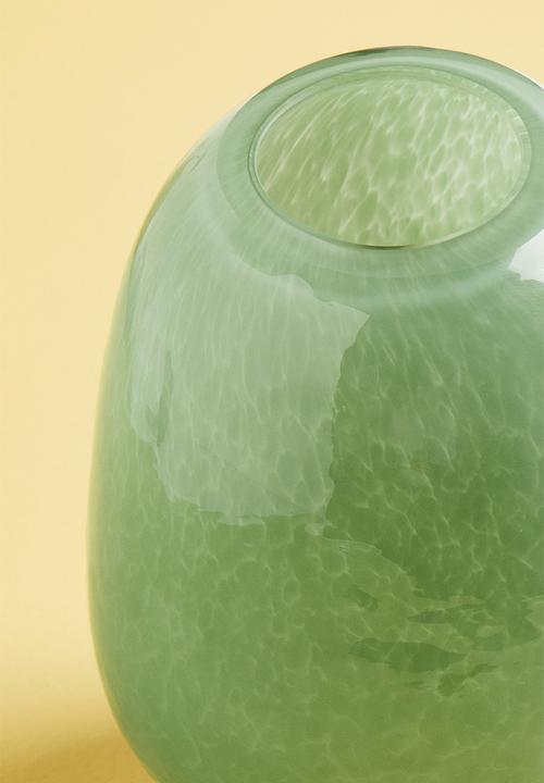 H&M - Small glass vase - light green 