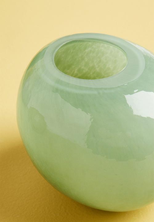 H&M - Small glass vase - light green