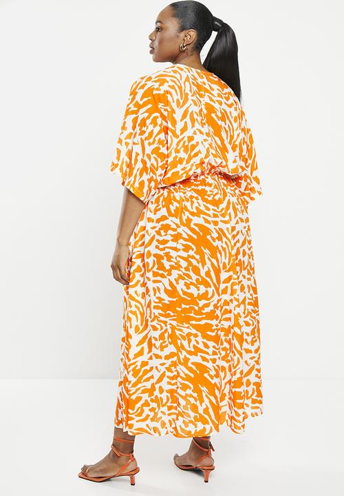 Me&B - Joy kaftan - abstract cheetah orange