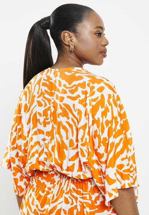 Me&B - Joy kaftan - abstract cheetah orange