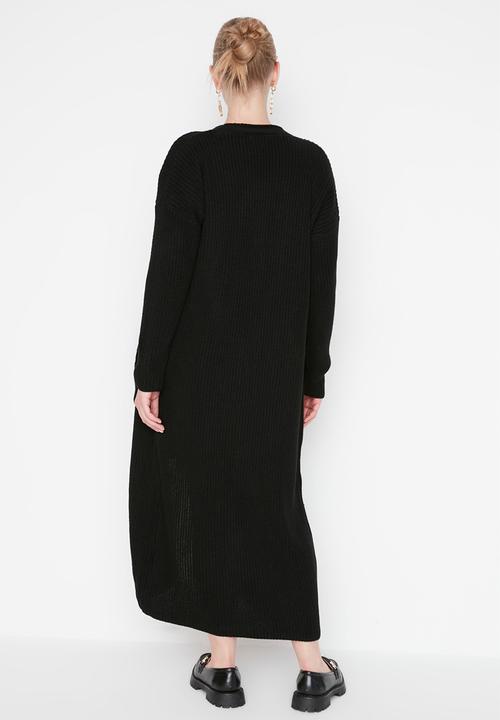 Trendyol - Long basic cardigan - black