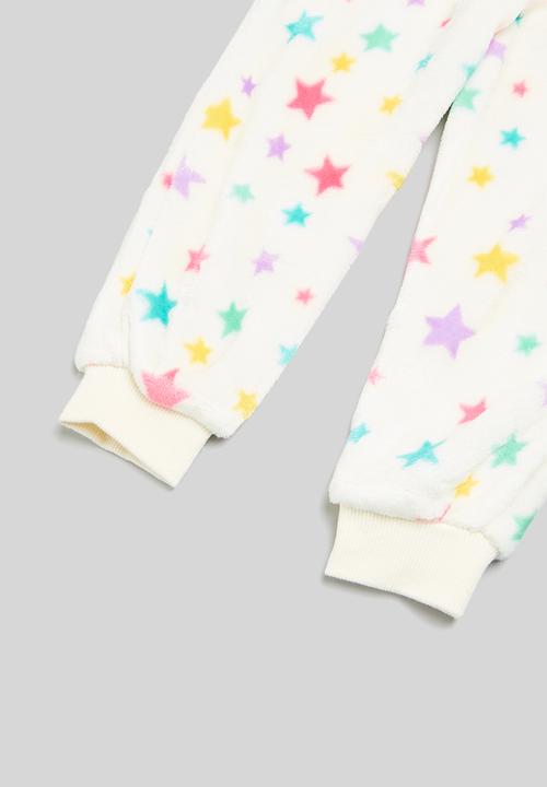 MINOTI - Girls 2 pack stars cuddle fleece pyjama set - multi