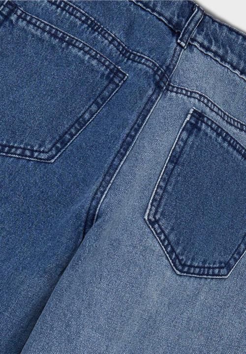 Name It - Nlfizzablock l dnm hw wide pant - light blue denim