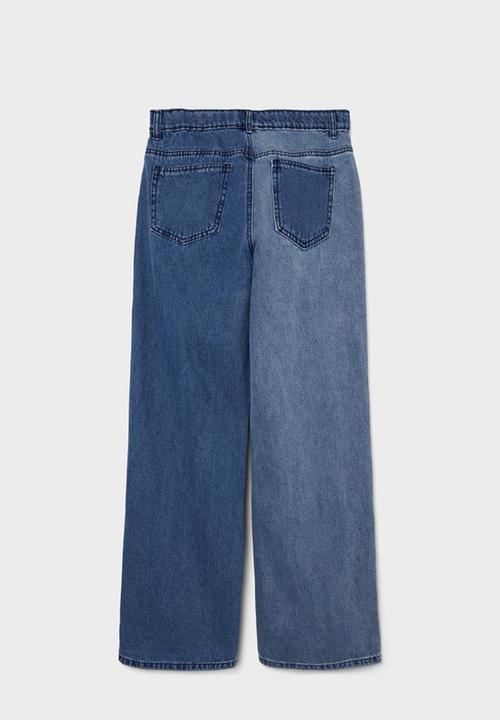 Name It - Nlfizzablock l dnm hw wide pant - light blue denim
