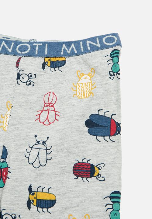 MINOTI - Boys 2pc bugs pyjama set - grey